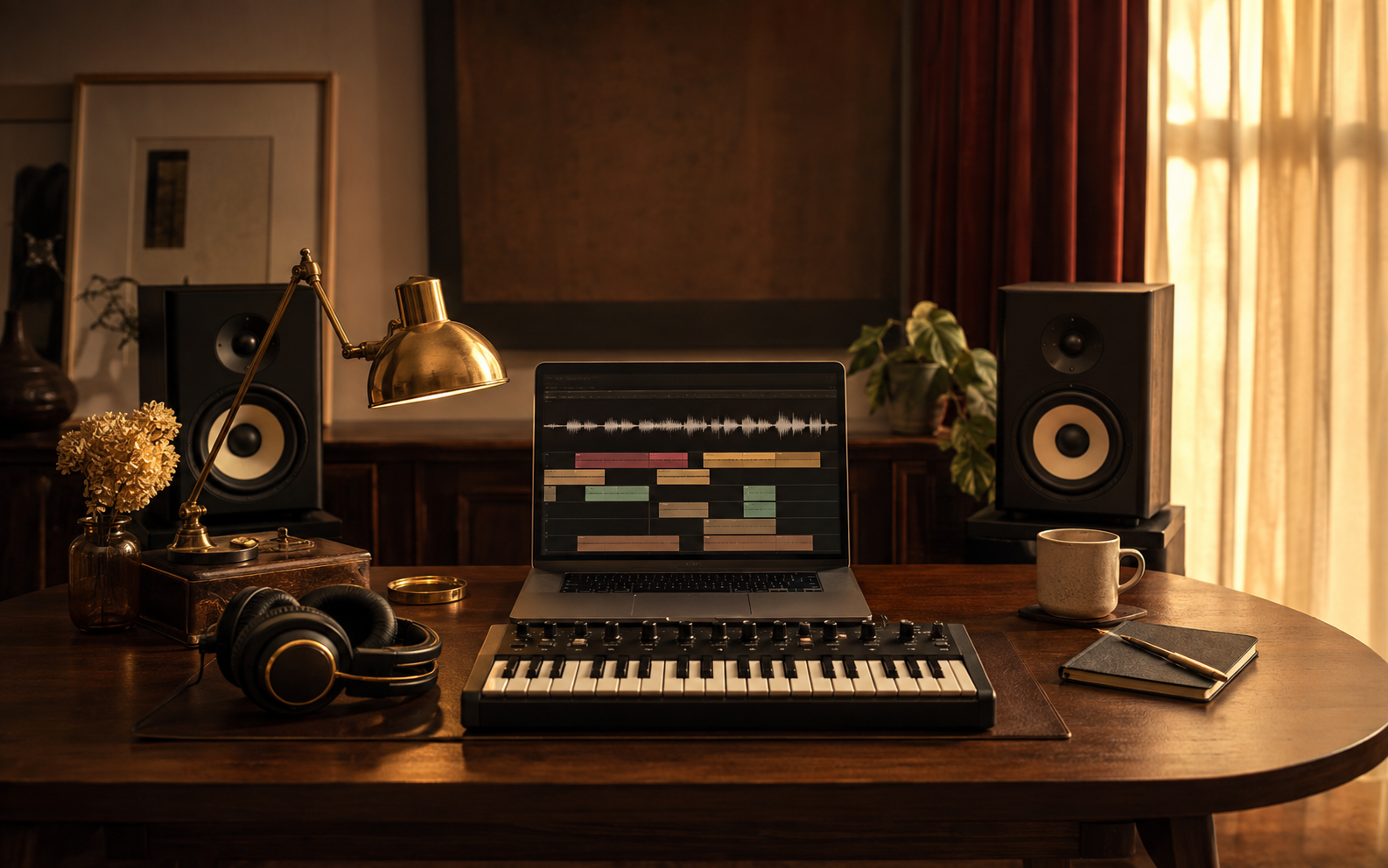 Laptop, MIDI keyboard бүхий хөгжмийн студи — Trap хөгжим бүтээе